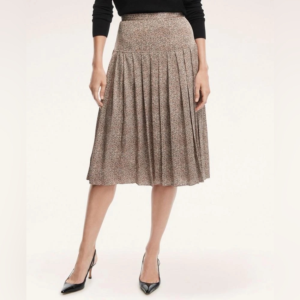 Brooks Brothers Silk Pleated Skirt 6 - Picture 2 of 10